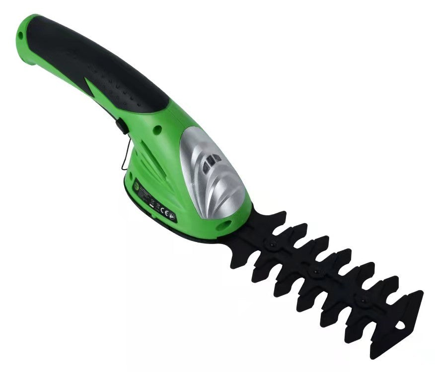 7.2V 2 in 1 Cordless Hedge Trimmer With Rechargeable Lithium Ion Battery Built in